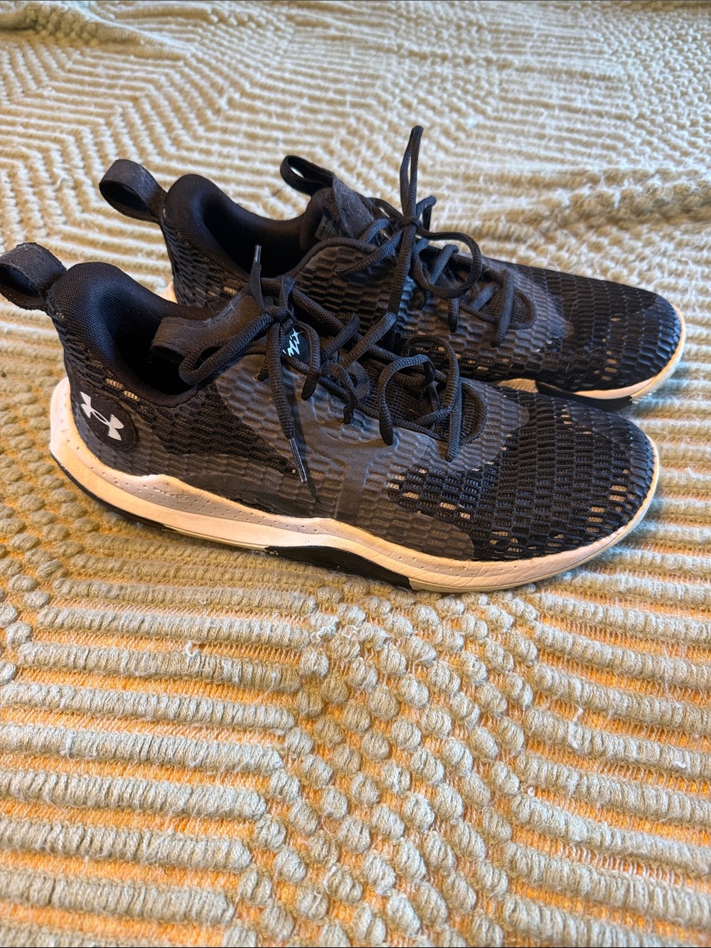 Under Armour Black and White Men's Athletic Sneakers